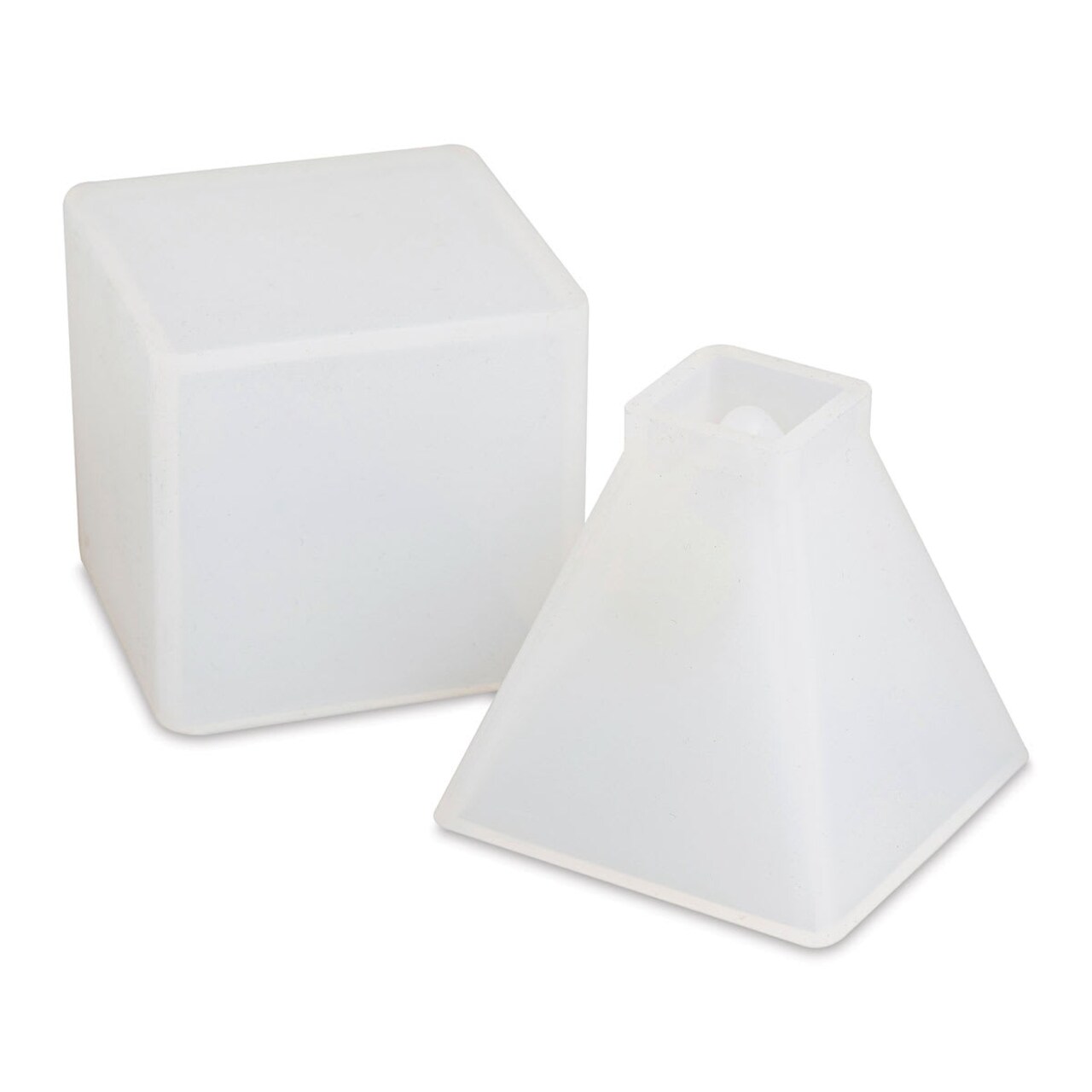 American Crafts Color Pour 3D Shape Silicone Molds - Pyramid and Cube, Pkg of 2